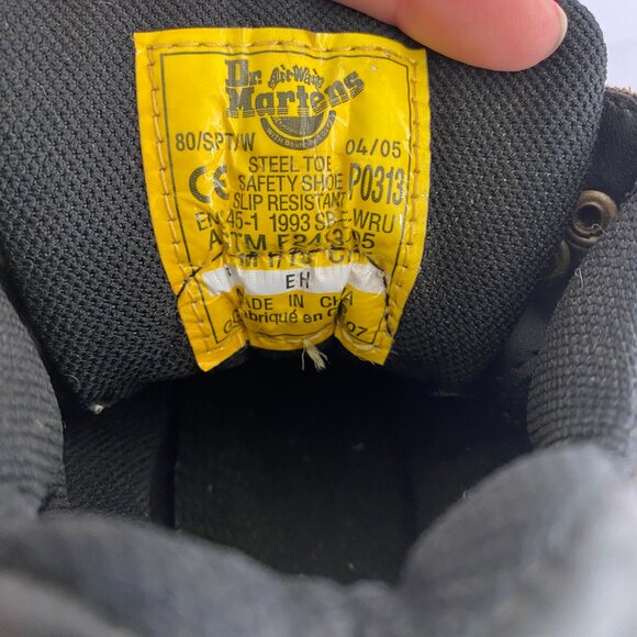 Dr Martens Brown Leather Chunky Steel Toe Industrial Boots 8845 Vintage Docs